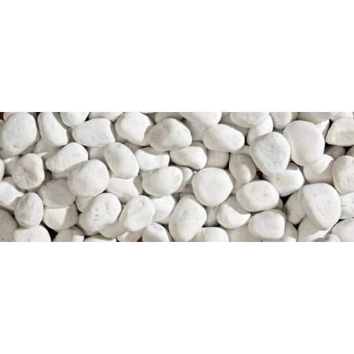 Bianco Carrara valounky, bílý mramor, frakce 25-40 mm, pytel 25 kg