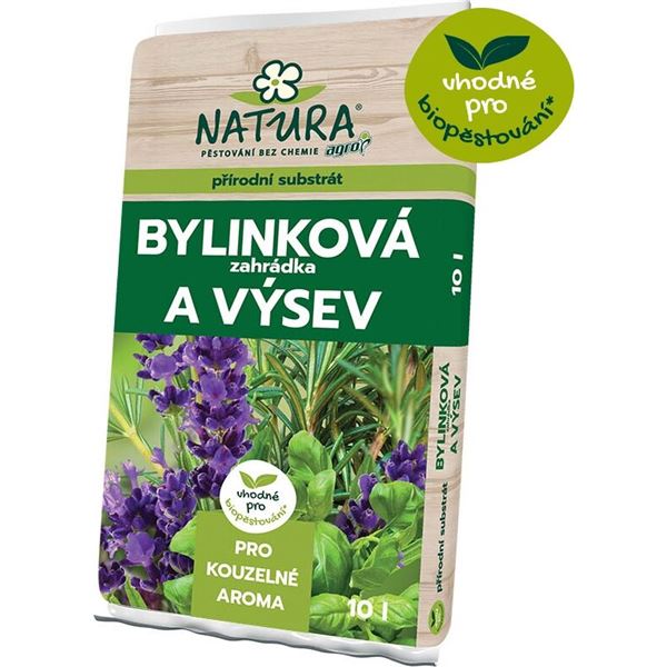 NATURA substrát bylinková zahrádka a výsev 10 L