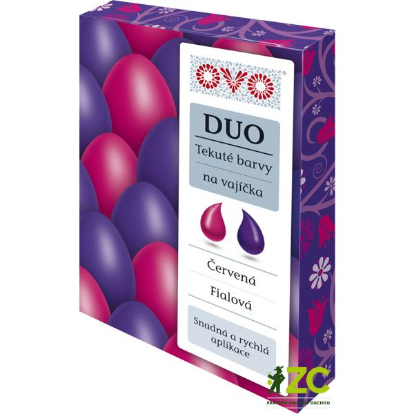 OVO - tekuté barvy DUO červená/fialová (á 20ml)
