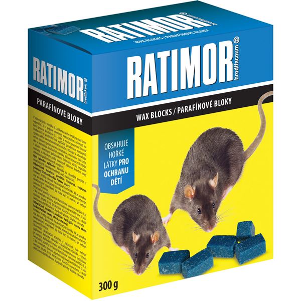 Ratimor Brodifacoum - parafínové bloky 300 g krabička