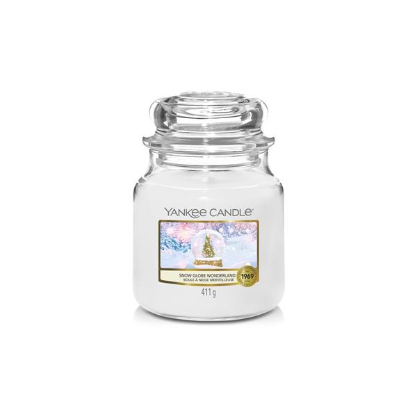 Yankee Candle vonná svíčka ve skle střední Snow Globe Wonderland