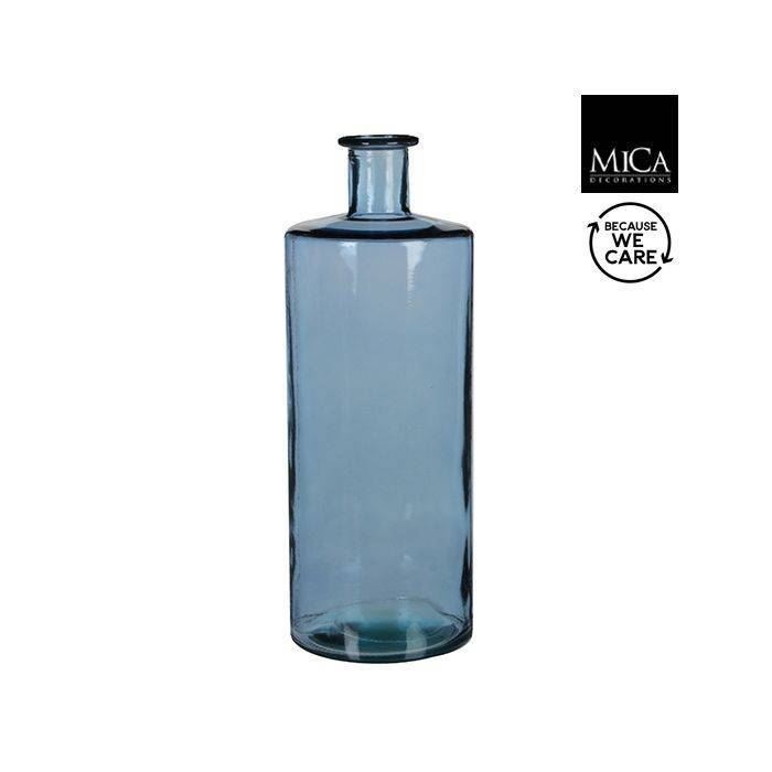 Guan bottle glass blue h40xd15 cm