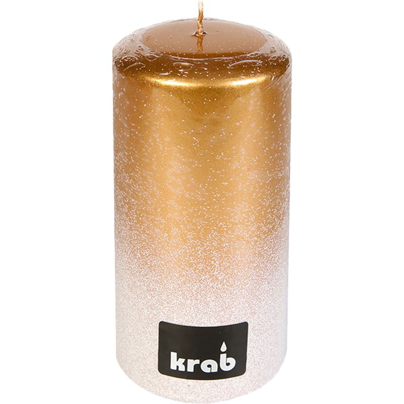 Svíčka válec Grace 70x150 mm - metalická zlatá