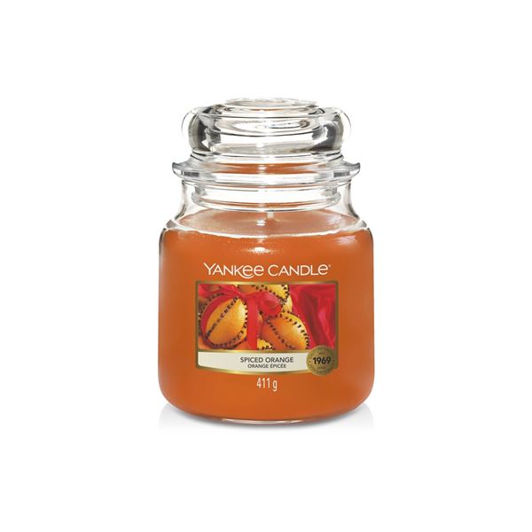 Yankee Candle vonná svíčka ve skle střední Spiced Orange