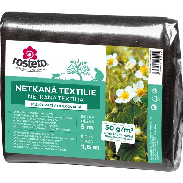 Neotex / netkaná textilie Rosteto - černý 50g šíře 5 x 1,6 m