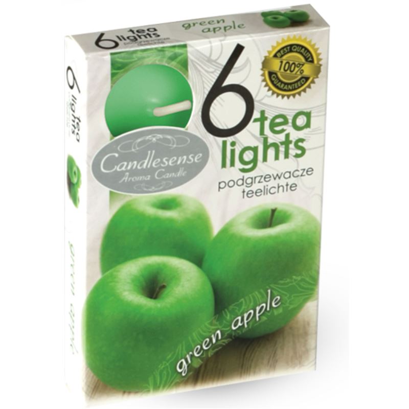 Svíčka čajová - aroma zelené jablko (6 ks)