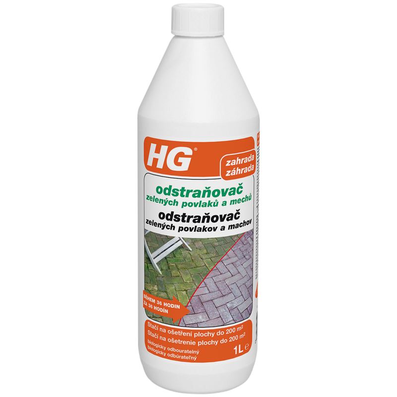 HG odstraňovač zelených povlaků a mechů – koncentrát