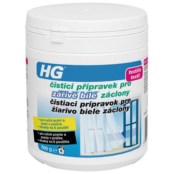 HG čisticí přípravek pro zářivě bílé záclony