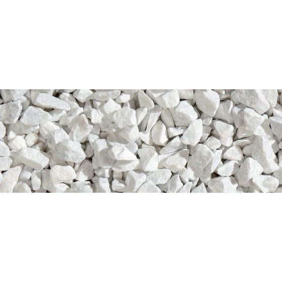 Bianco Carrara, mramorová drť, bílé kamínky 12-16 mm pytel 25kg