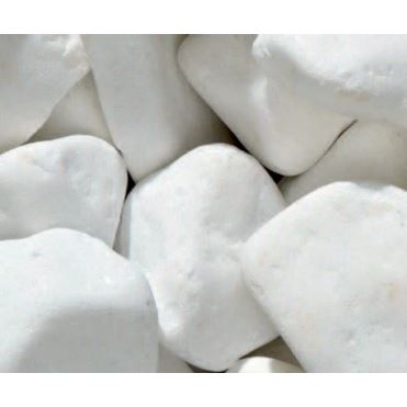 Thassos White valounky mramorové, jasně bílé, frakce 40-60 mm, pytel 20 kg