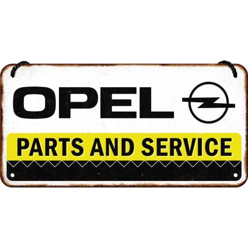 Závěsná cedule: Opel (Parts and Service) 10x20 cm