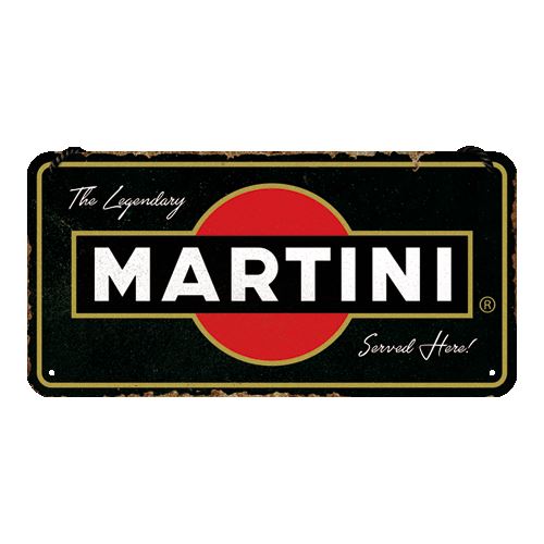 Závěsná cedule: Martini Served Here 10x20 cm