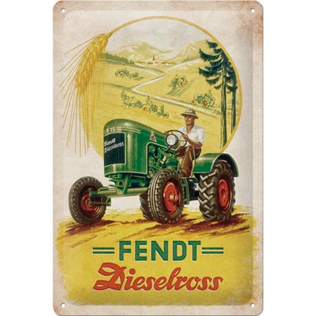 Plechová cedule: Fendt Dieselross - 30x20 cm