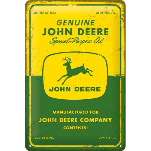 Plechová cedule: John Deere (Special Purpose Oil) - 30x20 cm