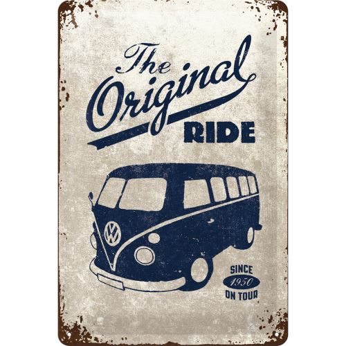 Plechová cedule: VW The Original Ride (Šedá) - 30x20 cm