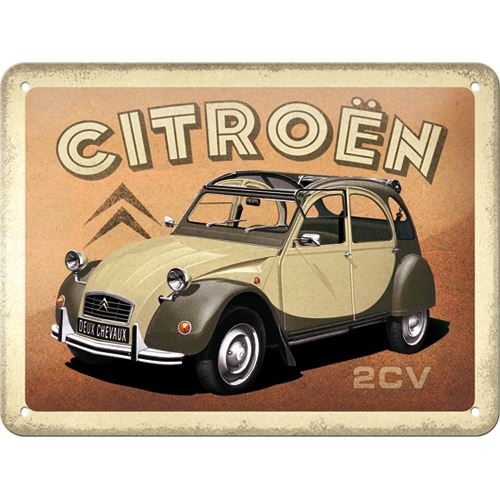 Plechová cedule: Citroën 2CV - 20x15 cm