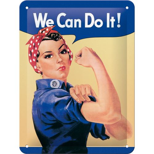 Plechová cedule: We Can Do It! - 20x15 cm