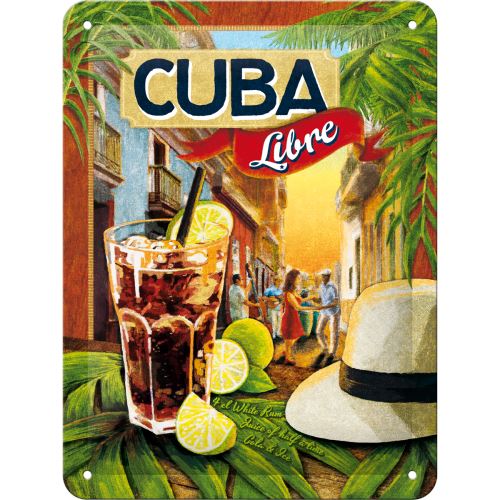 Plechová cedule: Cuba Libre - 20x15 cm