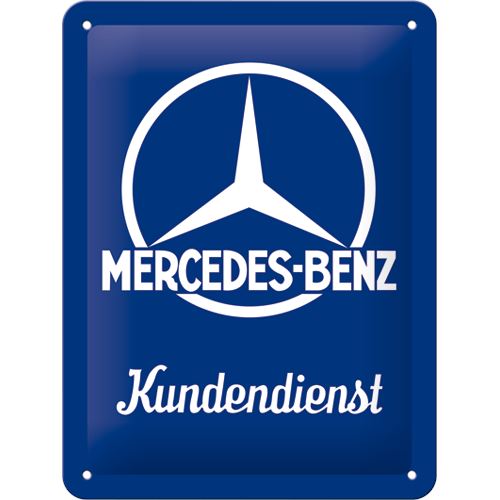 Plechová cedule: Mercedes-Benz (Kundendienst) - 20x15 cm