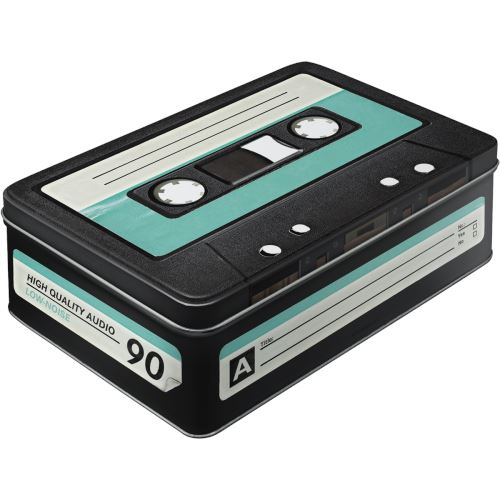 Plechová dóza plochá: Retro Cassette