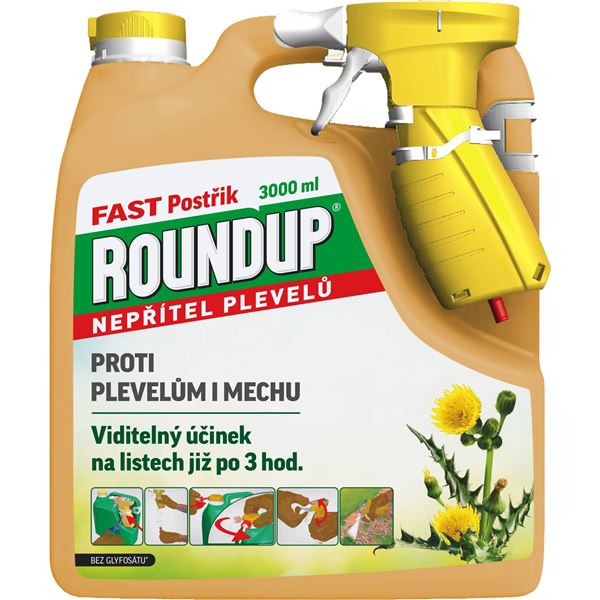 Roundup Fast / bez glyfosátu - 3 l rozprašovač EVERGREEN